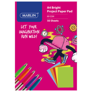 Marlin Pad Project Paper A4 80g 50sht Asst Bright