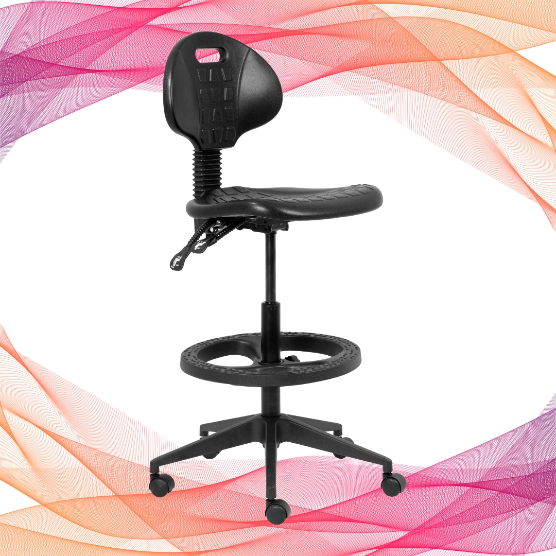 Industrial PU Draughtsman Industrial PU Draughtsman - Draughtsman Office Chairs from Progress Office Furniture
