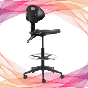 Chrome Industrial Draughtsman 1 Industrial PU Draughtsman - Draughtsman Office Chairs from Progress Office Furniture