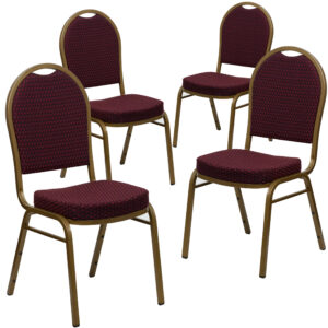 Banquet Full Round Back Chair - Stackable, Uncovered
