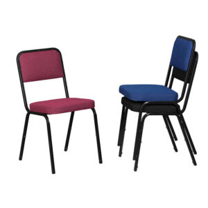 Rickstacker Chair - Stackable, Contract Fabric (Black)