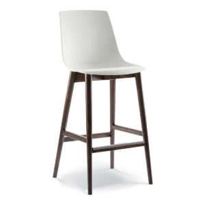 Obi Barstool Polyprop Timber Legs 2 41072 OBI Bar PolyWhite 3082ad7554da495b3bd44f1d49a972b0