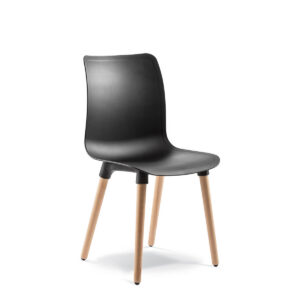 Yebo Chair Polyprop Timber 6 44967 YEBO Timber Black PP 3082ad7554da495b3bd44f1d49a972b0