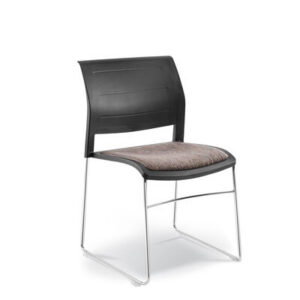 Connect Chair Sleigh Upholstered Seat 1 45194 CONNECT Chair Sleigh Uphl Black 41328398abefa5ed31e795582dbd7969