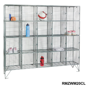2 Compartment Wire Mesh Locker | LOC002M