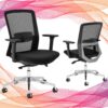 Aila Ergo Medium Back Grey Insert / Chrome - Mid Back Office Chairs from Progress Office Furniture