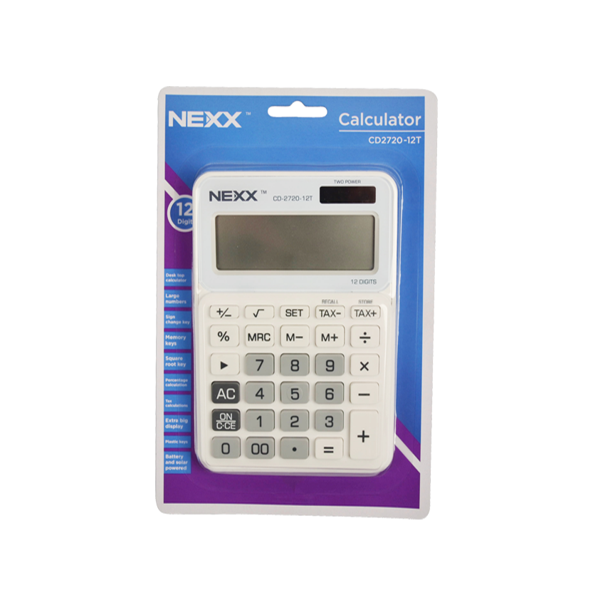 505020023-CD2720.png Nexx Calculator Desktop 12 Dig White