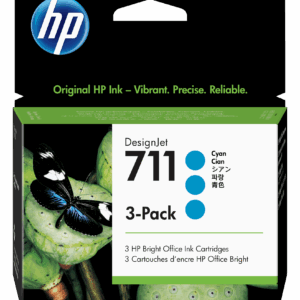 HP 711 29ml 3-pack Original Cyan Ink Cartridges