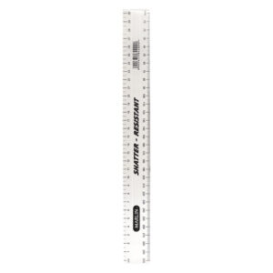 Marlin Ruler Plastic 30cm Clear 10’s Edo