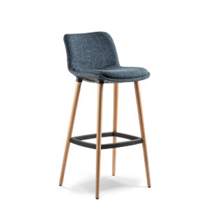 Yebo Barstool Fully Upholstered Timber