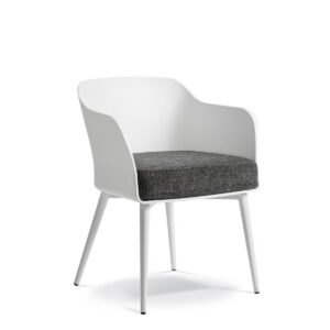 Lobby Armchair Tapered Tube Legs Polyprop Shell