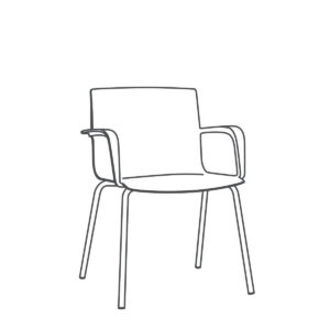 Koda Armchair 4 Leg Black