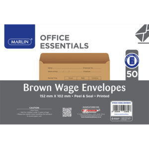 Marlin Env Wage 152×102 Brown Simpli Stick Print 50pk