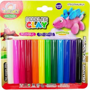 Kid Art Modelling Clay Kid Art 200g 12 Colour Standard