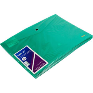 Nexx Document Envelope Button A4 Green