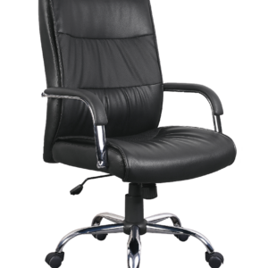 Chrome Panel High Back - Black