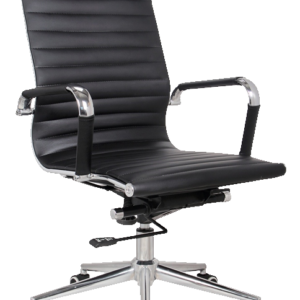 Classic Genuine Leather High Back - Black