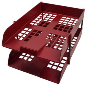 Nexx Letter Tray – Set 2pk + Risers Burgundy