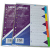 Nexx File Divider Board A4 10 Tab Bright Asst