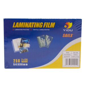 Yidu Laminating Pouch Gloss 54×86 250mic 100’s
