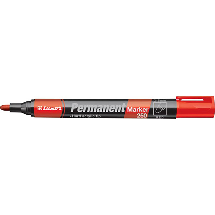 LUX-3453-2.jpg Luxor Marker Perm Bullet M 250 Red