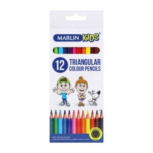 Marlin Kids Colour Pencils 12’s Long Triangular