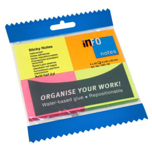 Info Notes 50×40 Info 50 Sht Asst Bright H/pk 4