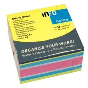 Info Notes Cube 75×75 Info 450 Sht Asst Mix 51