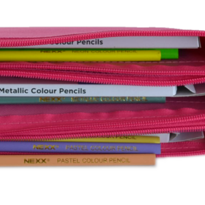 Nexx Pencil-bag Fabric 33cm 3 Pocket Light Blue