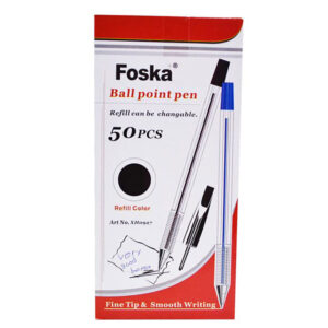 FOSKA Ballpen MEDIUM POINT CLEAR BARREL