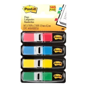 3M Flags Mini Post-it Asst Bright 140’s