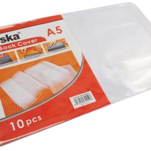 FOSKA Pre-cut BOOK COVERS A5 HEAVY DUTY 100MIC CLEAR SET OF 10