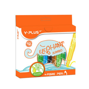 Yplus Fibre Pens Jumbo Elephant Wlt 12