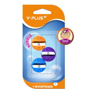 Yplus Sharpener Novelty 1 Hole Bubble Asst Crd 3