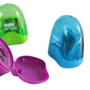 Yplus Sharpener Container 2 Hole Polka Asst