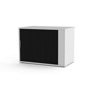 CREDENZA 22MM ROLLER DOOR BLACK DOOR CROSS GRAIN