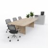 entrawood barrel shaped meeting table styled