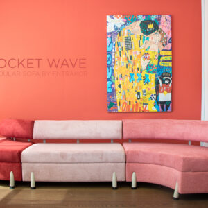Rocket Wave inward curve sofa - Half back. UNCOVERED