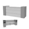 entrawood salon reception straight 2100 white