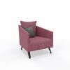 envy range lounge chair pink angled