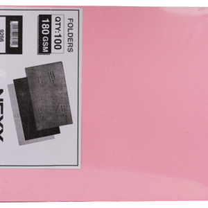 Nexx Folder Manilla Scored & Punched Pink