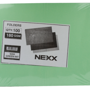Nexx Folder Manilla Scored & Punched Green
