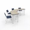 graft table 22mm trapezoid table free standing 870x600x745 non stack