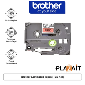 Brother Laminated Tape 8m X 12mm Black On Red