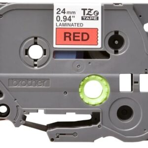 Brother Laminated Tape 8m X 24mm Black On Red