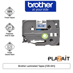 Brother Laminated Tape 8m X 18mm Black On Blue