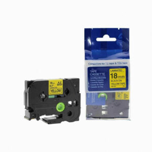 Brother Laminated Tape 8m X 18mm Black On Yellow