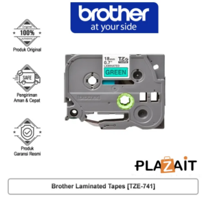 Brother Laminated Tape 8m X 18mm Black On Green