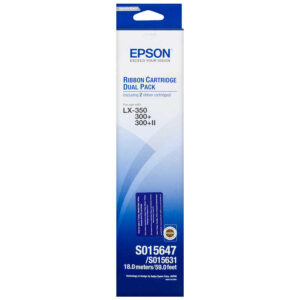 Epson S015647 Dual Pack Black Ribbon For Lx350 300 300+