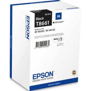 Epson T8661 Durabrite Ultra Black Ink Cartridge Xl 2.5k